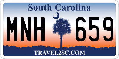 SC license plate MNH659