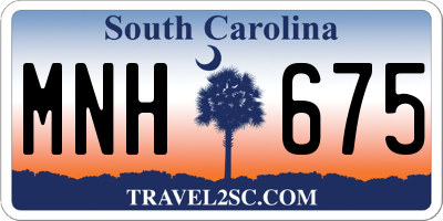 SC license plate MNH675