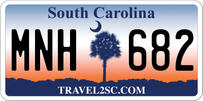 SC license plate MNH682