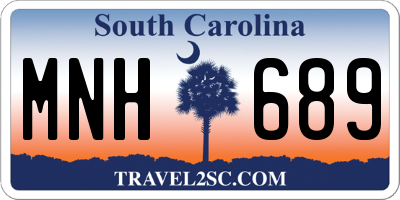 SC license plate MNH689