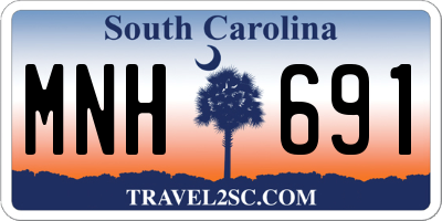 SC license plate MNH691