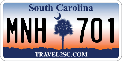 SC license plate MNH701