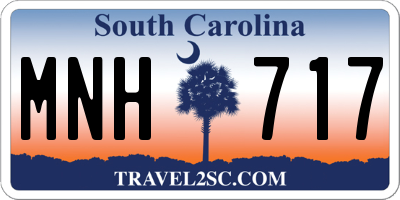 SC license plate MNH717