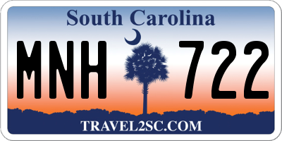 SC license plate MNH722