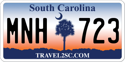 SC license plate MNH723