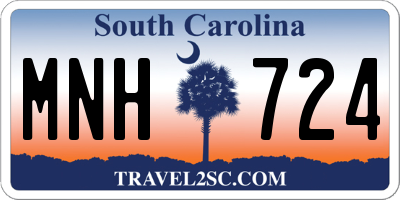 SC license plate MNH724