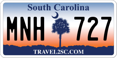 SC license plate MNH727