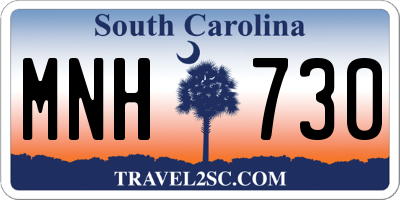 SC license plate MNH730