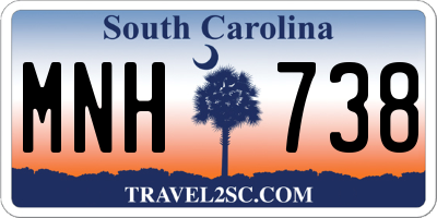 SC license plate MNH738