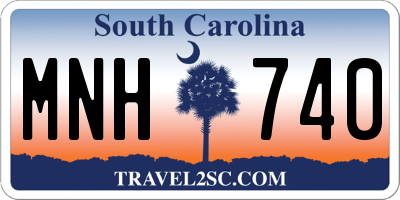 SC license plate MNH740