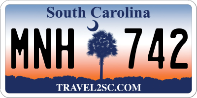 SC license plate MNH742