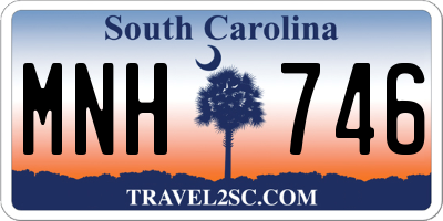 SC license plate MNH746