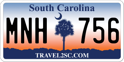 SC license plate MNH756