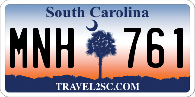 SC license plate MNH761
