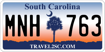 SC license plate MNH763