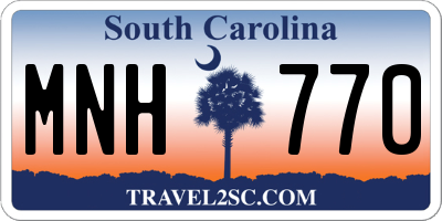 SC license plate MNH770