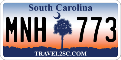 SC license plate MNH773