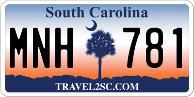 SC license plate MNH781