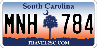 SC license plate MNH784