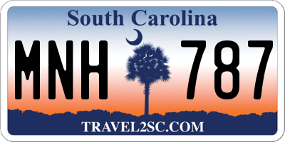 SC license plate MNH787