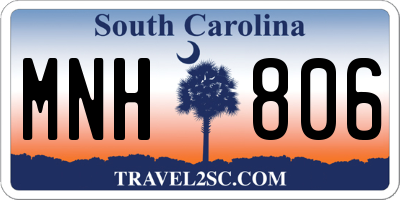 SC license plate MNH806