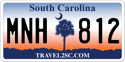 SC license plate MNH812