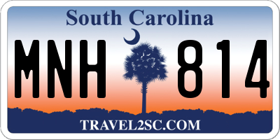 SC license plate MNH814