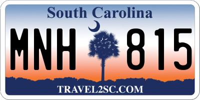 SC license plate MNH815