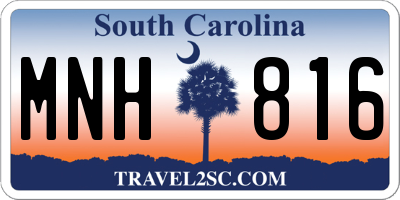 SC license plate MNH816
