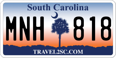 SC license plate MNH818