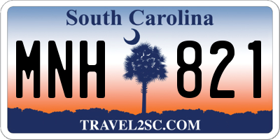 SC license plate MNH821