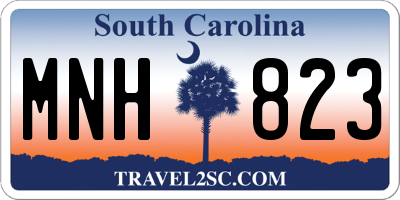 SC license plate MNH823