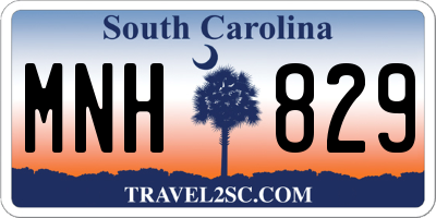 SC license plate MNH829