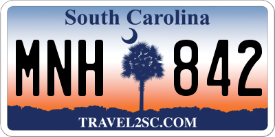 SC license plate MNH842
