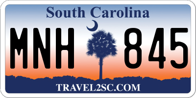 SC license plate MNH845