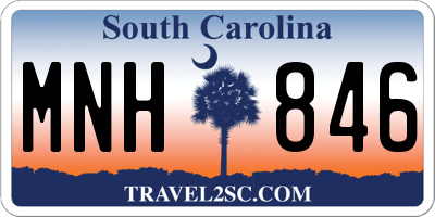 SC license plate MNH846