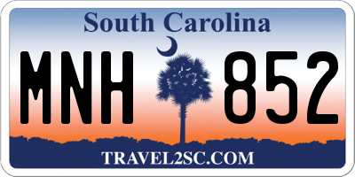 SC license plate MNH852