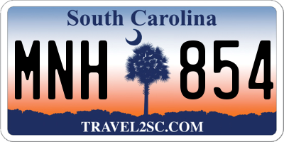 SC license plate MNH854