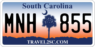 SC license plate MNH855