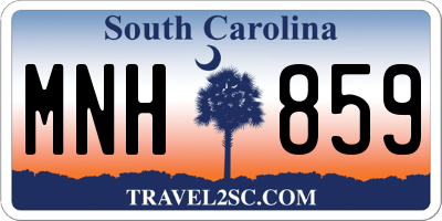 SC license plate MNH859