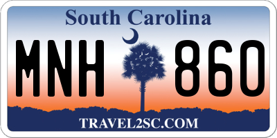 SC license plate MNH860