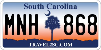 SC license plate MNH868