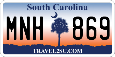 SC license plate MNH869