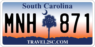SC license plate MNH871