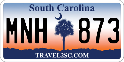 SC license plate MNH873