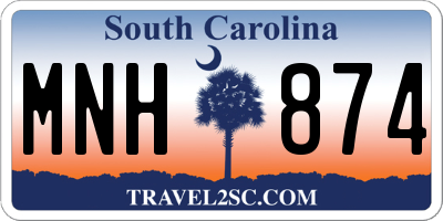 SC license plate MNH874