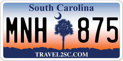 SC license plate MNH875