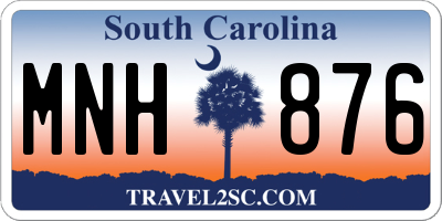 SC license plate MNH876