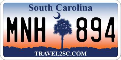 SC license plate MNH894