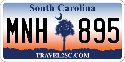 SC license plate MNH895